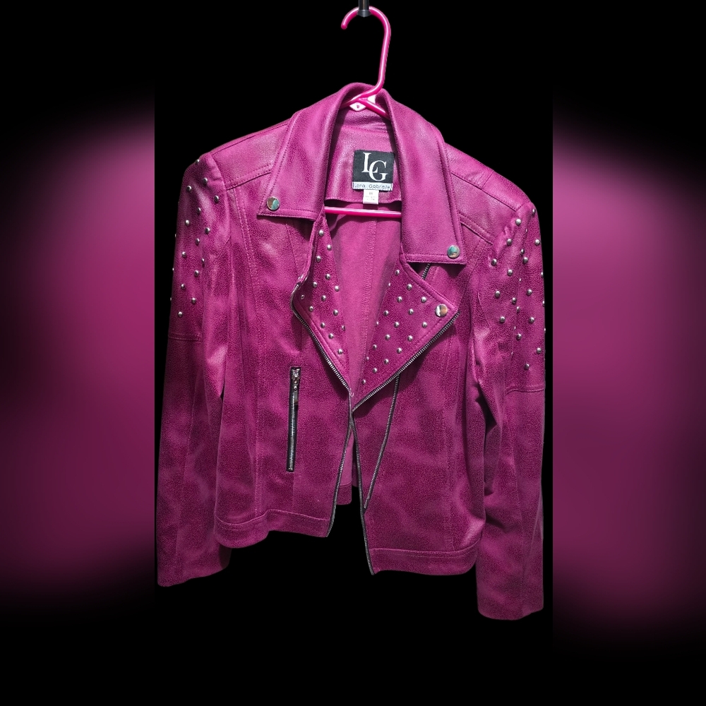 Women's Studded Faux Leather Jacket